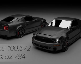 Ford Mustang GT 2010 3D Digital Model 3D obj File