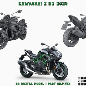 Kawasaki Z H2 2020 Bike 3D Digital Model Files