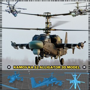 Helicopter Kamov Ka 52 Alligator Digital Model Stl File