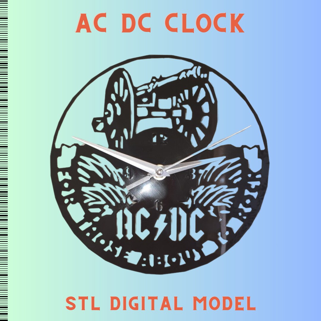 Ac Dc Clock 3D Printer Stl File - Etsy