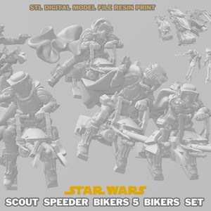 Speeder Scout Bikers 3D digitaal model print Stl-bestand