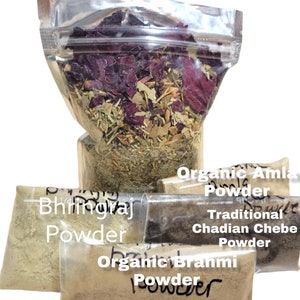 Hair Herbal Mix/ 19 Vital Herbs/ Cheebe powder Amla powder Horsetail Burdock Nettle Ayuevedic Hair Food /4oz