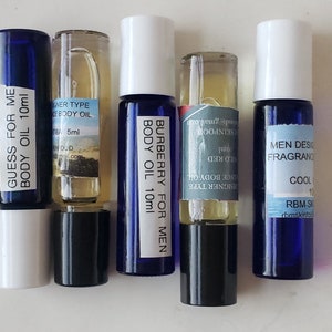 Men Designer Type Fragrance Body Oil 10ml
