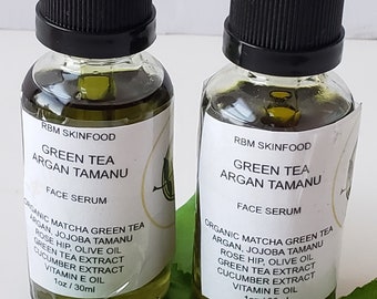 Anti Aging Face Serum  Green Tea Frankincense Tamanu Oil