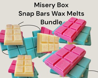 10 (1oz) Misery Box Bundle/Highly Scented Snap Bar Wax Melts/