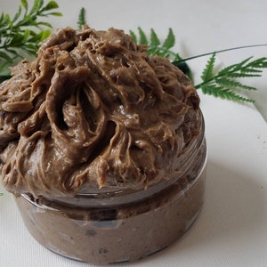 Whipped  African Black Soap +Organic African Shea Butter +RoseWater/ 8oz