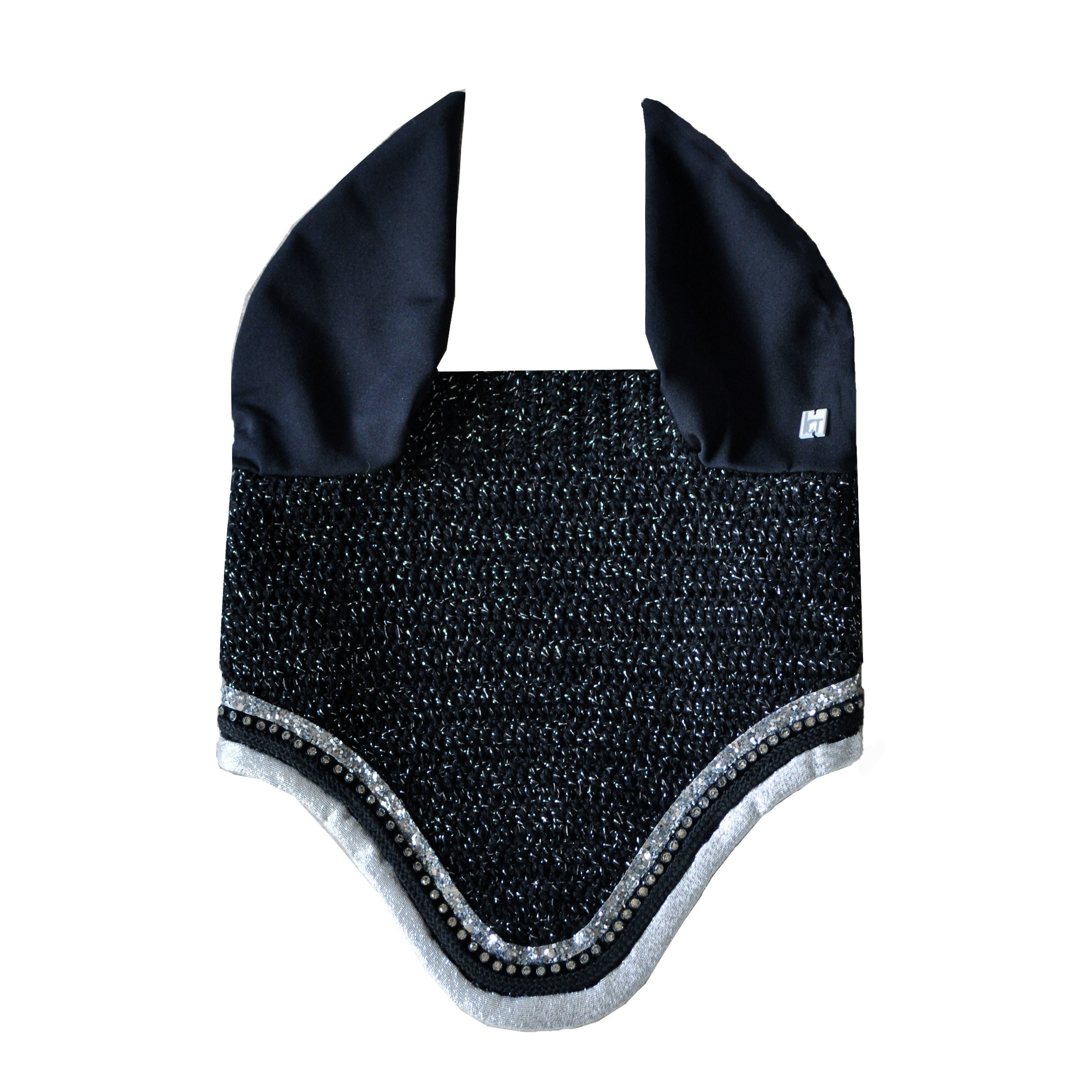 Bonnet Cheval Noir/Blanc Glitter
