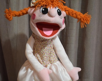 Handmade Educational Muppet Girl Doll - Ideal for Children and Teachers - 50 cm.
