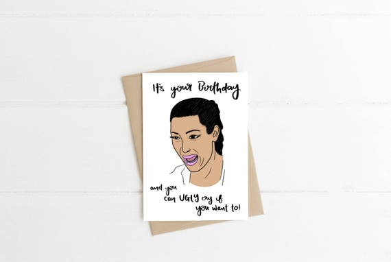 Kim Kardashian Happy Birthday Greeting Celebrity pillows | Etsy