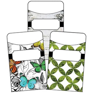 Set van 36 schoolmeisjesstijl Woodland Whimsy bibliotheekzakken