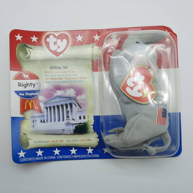 Mcdonalds TY 2000 Teenie Beanie Babies AMERICAN TRIO Complete Set of 3