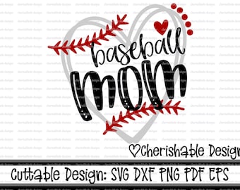 Baseball Mom Svg Etsy