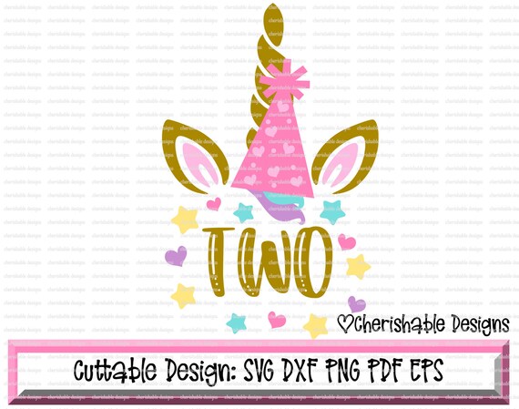 Download Unicorn Birthday Svg Birthday Svg Second Birthday Svg 2nd Etsy