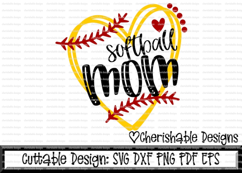 Download Softball Svg Softball Mom Svg Softball Cutting file heart ...