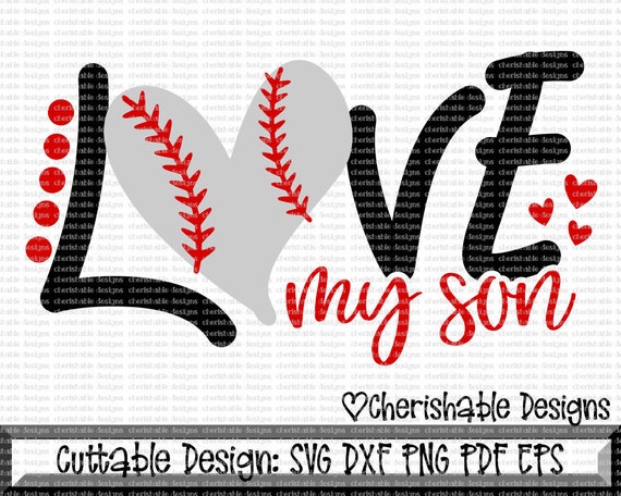 Download Baseball Svg Love My Son Baseball Svg Baseball Mom Svg Etsy