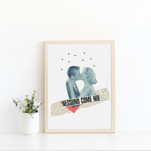 Love print, Couple kissing, Gift for couple