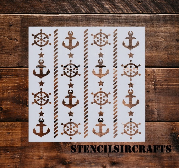5 x 5 Soft Plastic Sheet Plastic Stencil Bullet Journal Stencil Planner Stencil Marine Life 12.8 x 12.8 cm