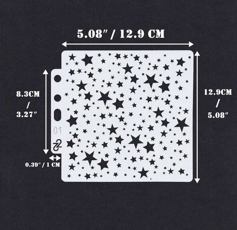 Galaxy Star Stencil