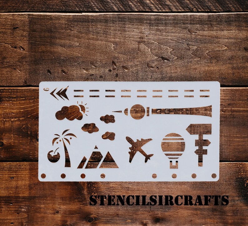 Soft Plastic Sheet Planner Stencil Plastic Stencil 6.9 x 3.8 Bullet Journal Stencil Holiday Themed Stencil 17.6 x 9.6 cm