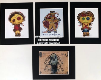 Voodoo series signed & numbered matted to fit 11"x14" frame prints