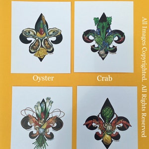 Fleur de lis series signed & numbered matted to fit 11"x14" frame prints bild 2