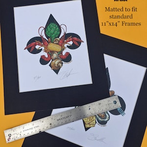 Fleur de lis series signed & numbered matted to fit 11"x14" frame prints bild 1