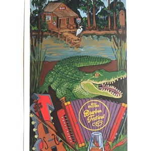 New Orleans Bourbon Festival signed artist proof poster