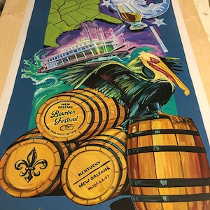 New Orleans Bourbon Fest signed & numbered poster 2017