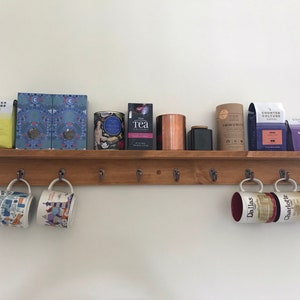 10 cup coffee mug holder|Farmhouse Kitchen|Barista Decor|Coffee Bar Decor|Starbucks mug|Wall mount mug|Custom Mug Rack|Coffee Mug Storage
