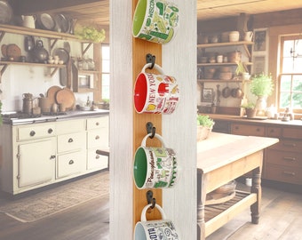 Vertical Mount Large Mug Holder|Starbucks Been There You Are Here Mug Rack|apartment space saver coffee Mug Rack Rae Dunn mug holder