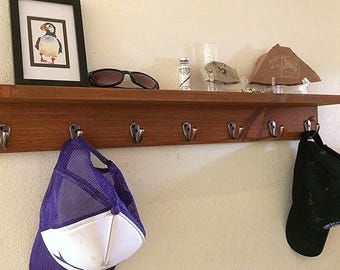 Coat Rack with 4" or 5" Shelf|Mudroom Coat Rack|Coat Shelf|Entryway Shelf|Farmhouse Decor|Rustic Coat Rack|Modern Rustic coat rack Shelf