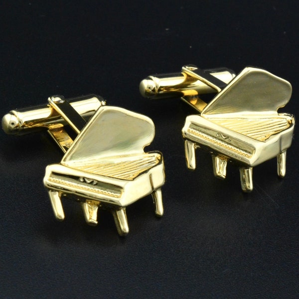 Sterling or Vermeil Piano Cuff links #pianist #marthasvineyard #pianocufflinks #sterlingcufflinks