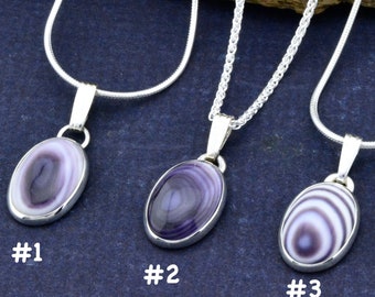 Wampum Pendant: Sterling Silver Oval, Martha&#39;s Vineyard Necklace