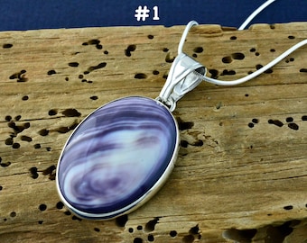 Wampum Sterling Silver Pendant: Martha&#39;s Vineyard Quahog Shell Necklace