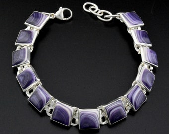 Wampum (Quahog shell) & Sterling Bracelet #Capecod #jewelry #madeonmarthasvineyard