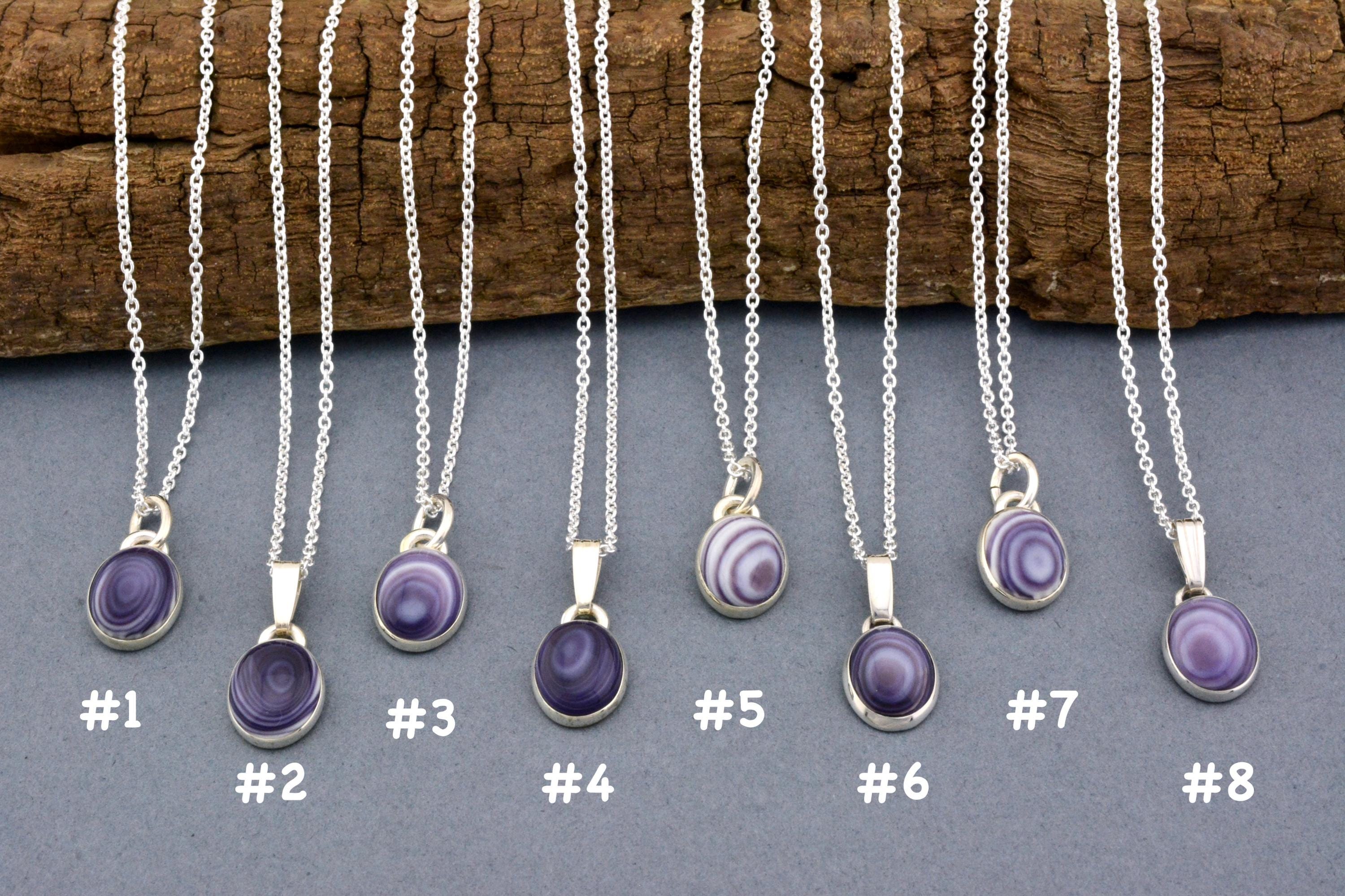 8x10mm Wampum & Sterling Pendant w/18" .030 cable chain  #Martha's Vineyard #MV #aquinah #Quahogshell