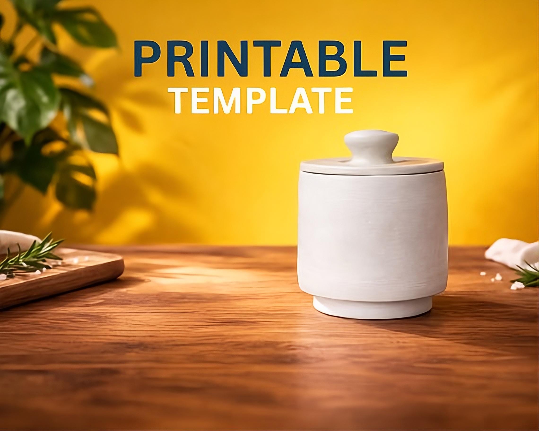 French Butter Crock Template | Slab Pottery Pattern, Beginner Friendly ...