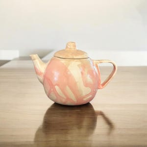 Handmade Ceramic Teapot Set -Tea Pot with 2 Cups and Matching Plates, Artisan Pottery Tea Set, Perfect for Tea Lovers and Housewarming Gifts