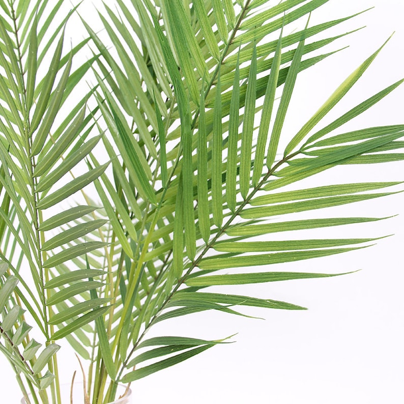 Artificial Palm Leaf Stems 33 Tall Etsy