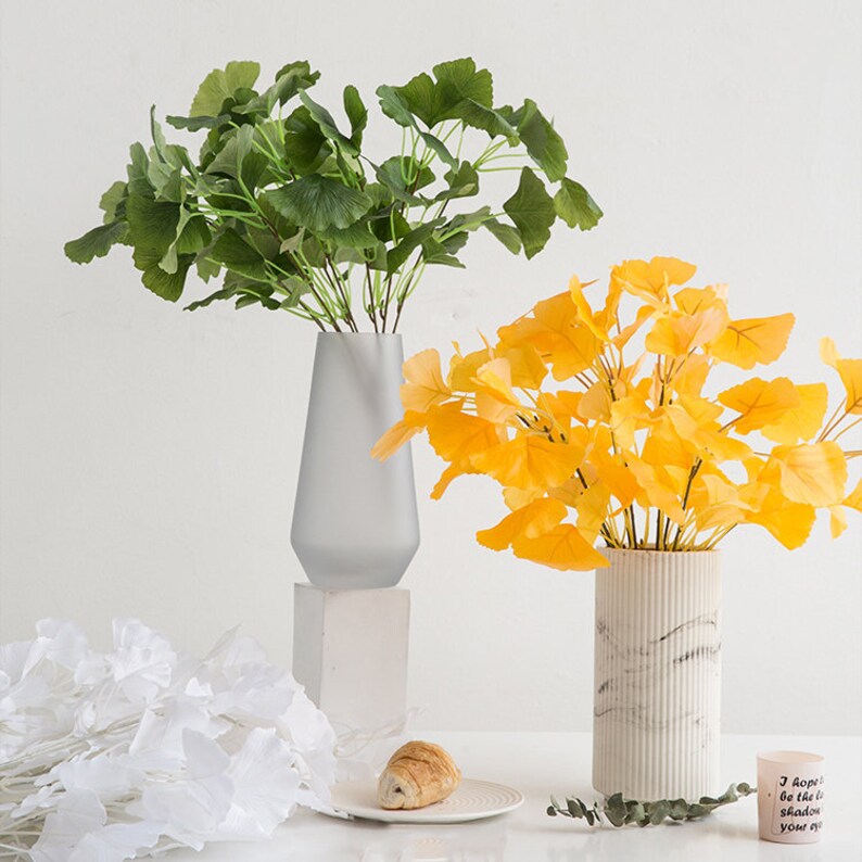 Silk Ginkgo Leaf Bunch 18 Tall