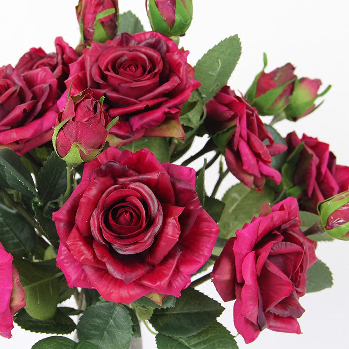 Luxury Real Touch Rose Stem in Purple Pink 19 Tall Etsy