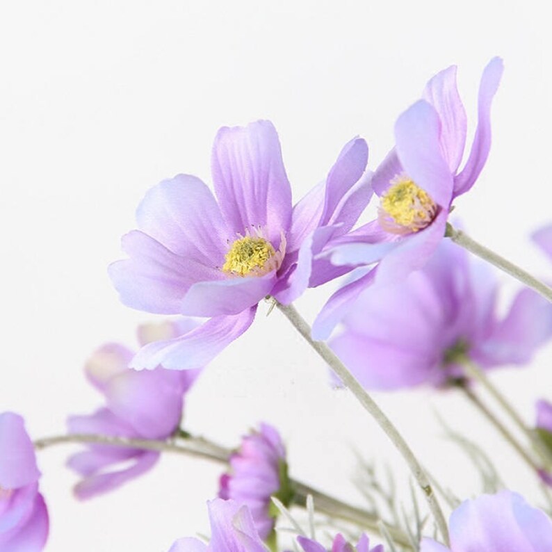 Luxury Silk Flower Silk Cosmos Stem in Light Purple 24 Etsy
