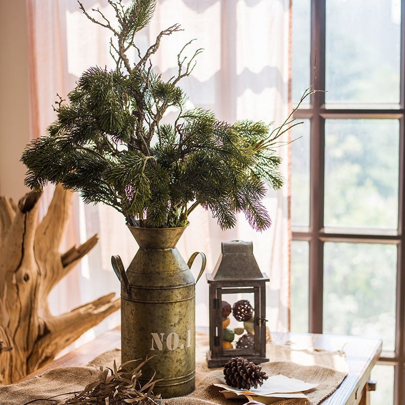 Faux Pine Stems , Faux Pine Greenery Stems , Faux Christmas Greenery 