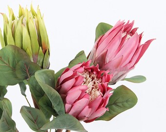 Artificial Flower Protea Cynaroides Flower Stem 26" Tall