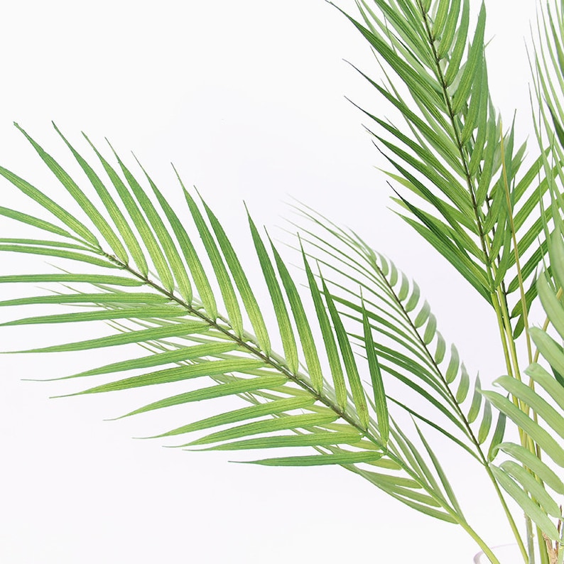 Artificial Palm Leaf Stems 33 Tall Etsy