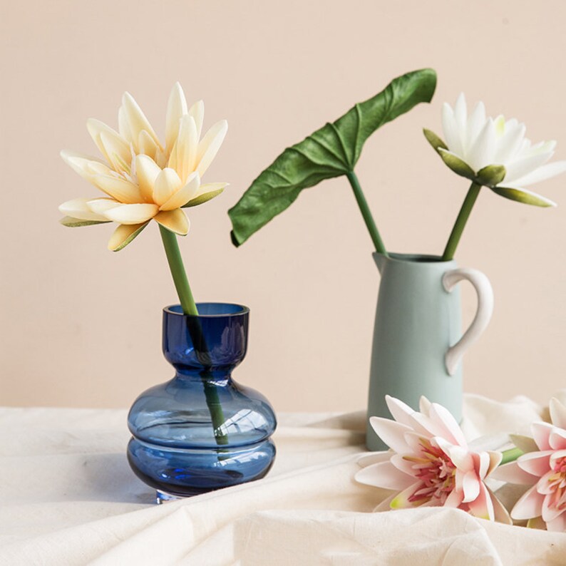 Artificial Lotus Flower Stem 12 Tall Etsy