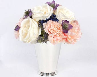 Luxury Pink White Rose and Peony Flower Arrangement Tall