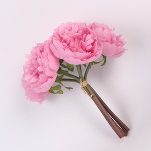 Bouquet de pivoine de luxe Silk 5 en rose 10 de haut image 6
