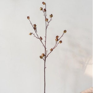 Artificial Dry Hibiscus Flower Stem 35.4" Tall