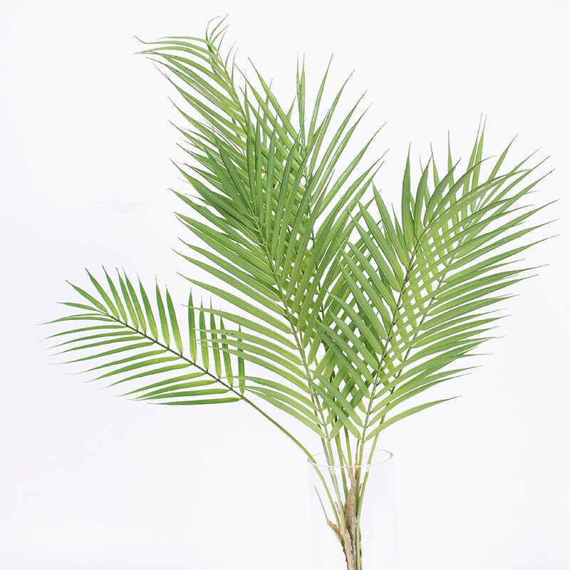 Artificial Palm Leaf Stems 33 Tall Etsy